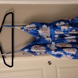 It's Love At First Sight Blue Floral Maxi Dress